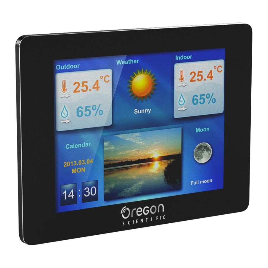Oregon Scientific TW686 - Weather Station With Digital Photo Frame Manual