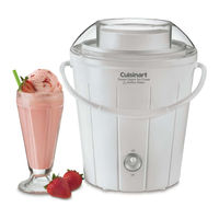 Cuisinart ICE-25BC - Classic Frozen Yogurt Instruction And Recipe Booklet