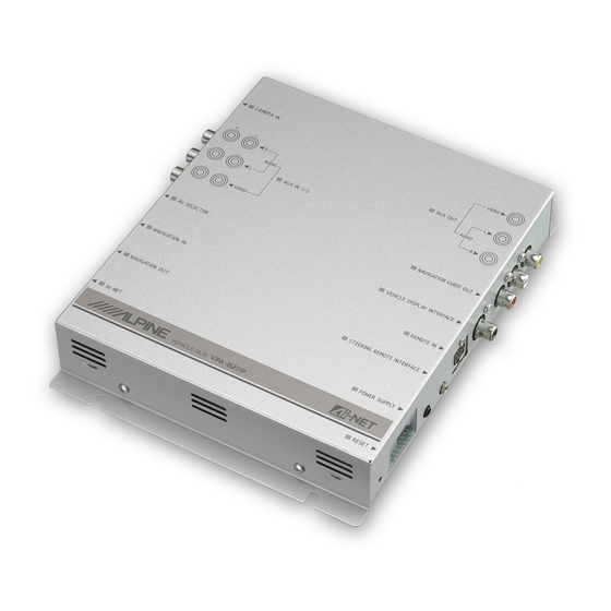 Alpine VPE-S431 Operating Instructions Manual