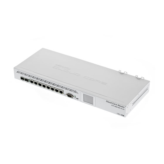 MikroTik CCR1009-
8G-1S-1S+ Setup Manual And Warranty Information
