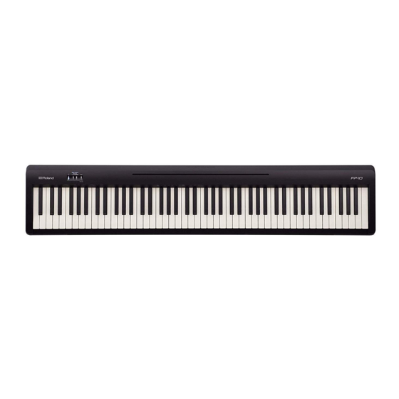 Roland FP-10 Reference Manual