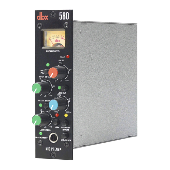 Harman DBX 500 Series Owner's Manual