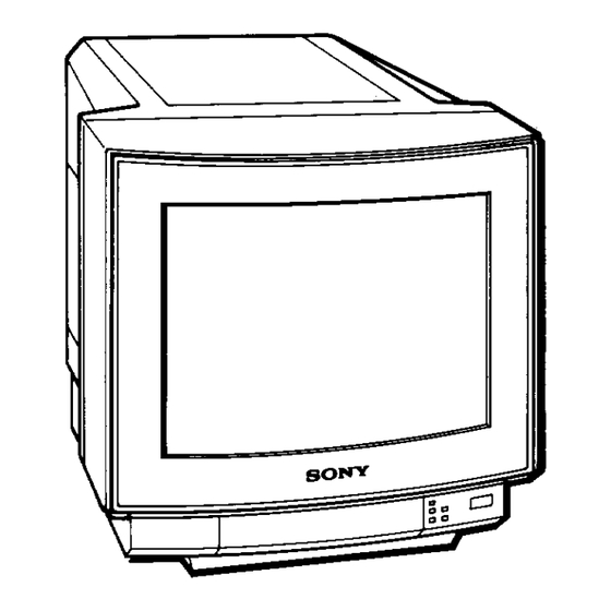 Sony GVM-1311Q Operating Instructions  (primary manual) Operating Instructions Manual