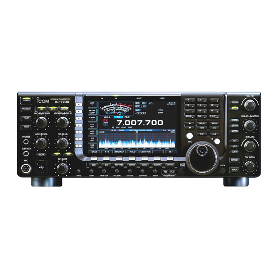 Icom IC-7700 Instruction Manual