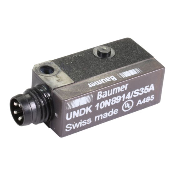 Baumer UNDK 10N8914/S35A Manual