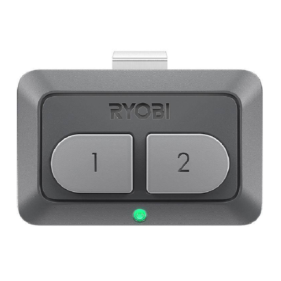 Ryobi GDA100 - Car Remote For Garage Door Opener Operator's Manual