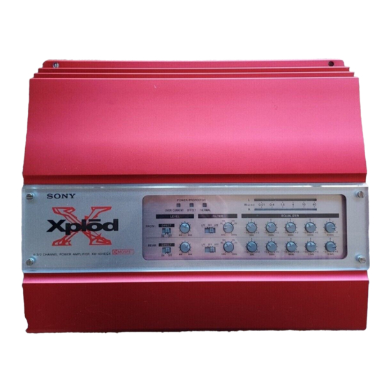 Sony XM-404EQX Operating Instructions