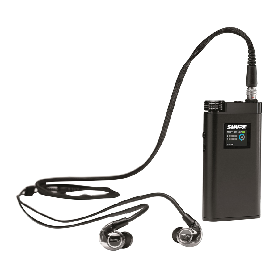 Shure KSE1500 - Electrostatic Earphone System Manual