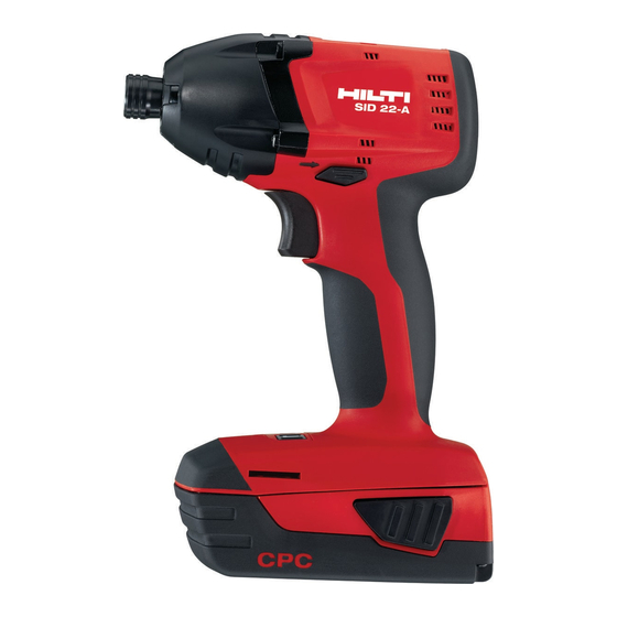 Hilti SID 14-A Original Operating Instructions