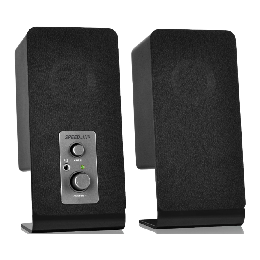Speedlink EVENT SL-8005 - USB Stereo Speaker Quick Install Guide