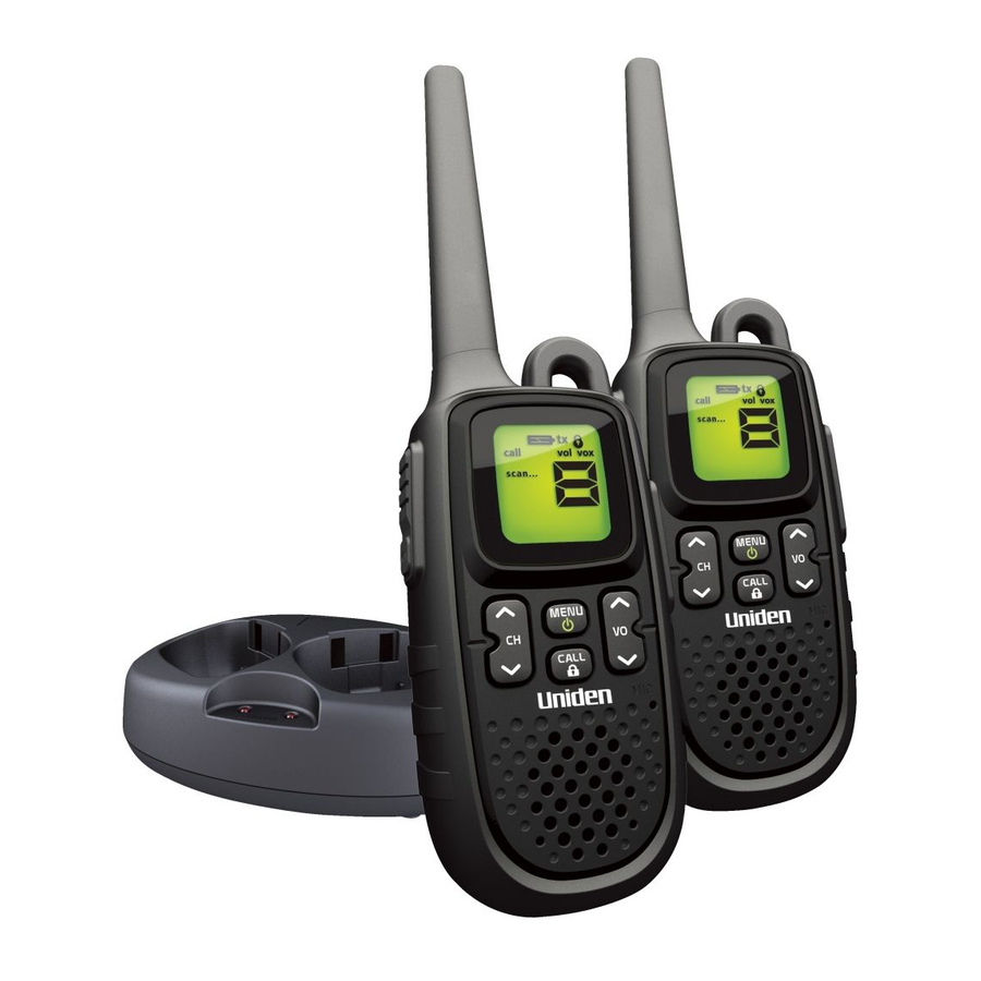 Uniden PMR1188-2CK - 2-Way Radio Manual