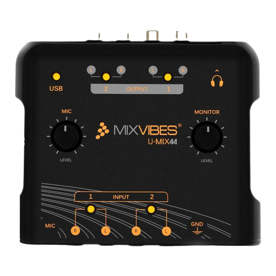 MIXVIBES U-MIX 44 Quick Start Manual