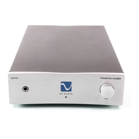 PS Audio GCHA Owner's Reference Manual
