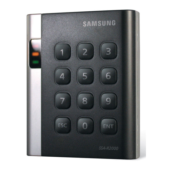 Samsung SSA-R2000 Access Control Manuals