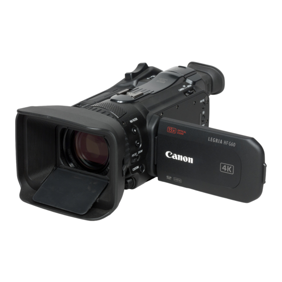 Canon LEGRIA HF G60 Manuals