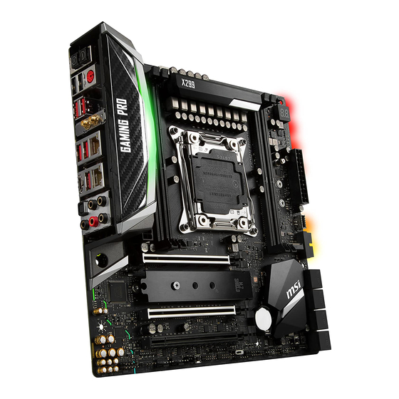 MSI X299M GAMING PRO CARBON AC User Manual