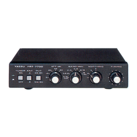Yaesu FRT-7700 Quck Manual