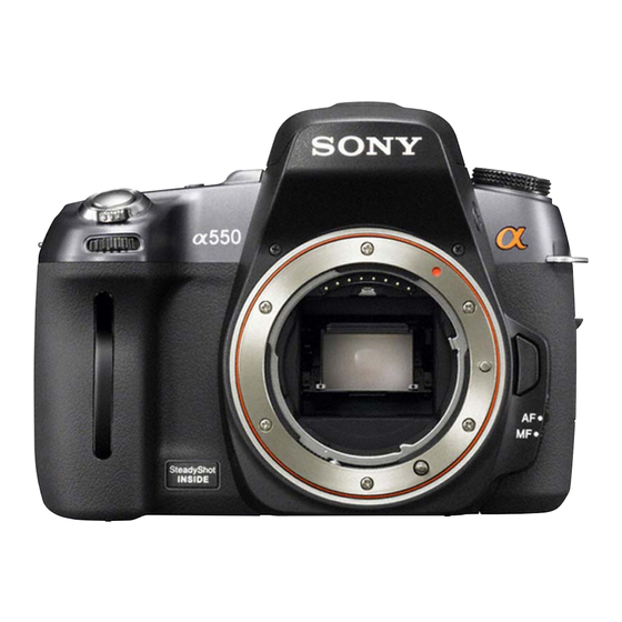 Sony DSLR-A500 Service Manual