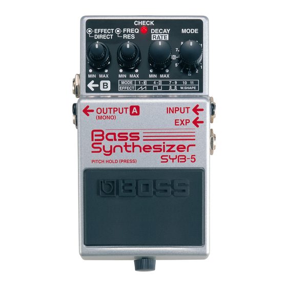 Boss SYB-5 Owner's Manual