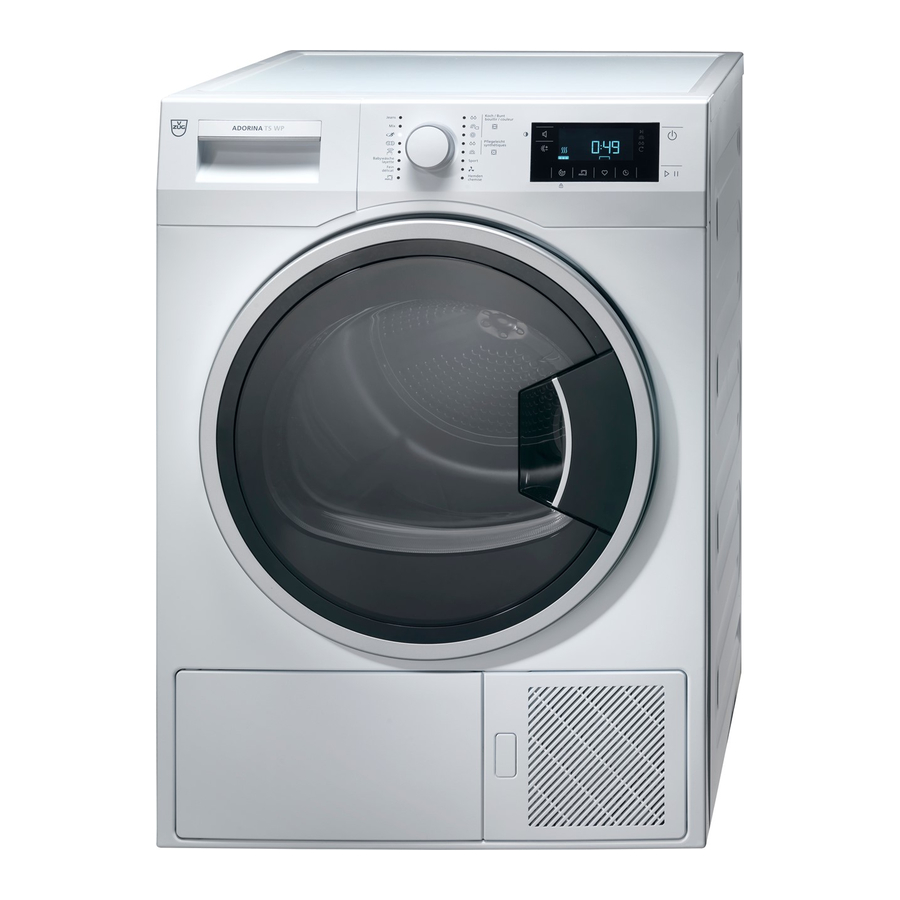 V-ZUG Adorina TS WP Installation Instructions Manual