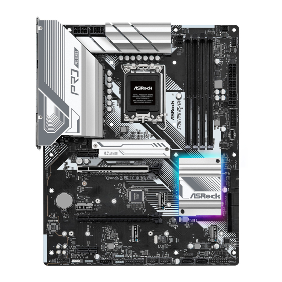 ASROCK Z790 Pro RS/D4 Manuals