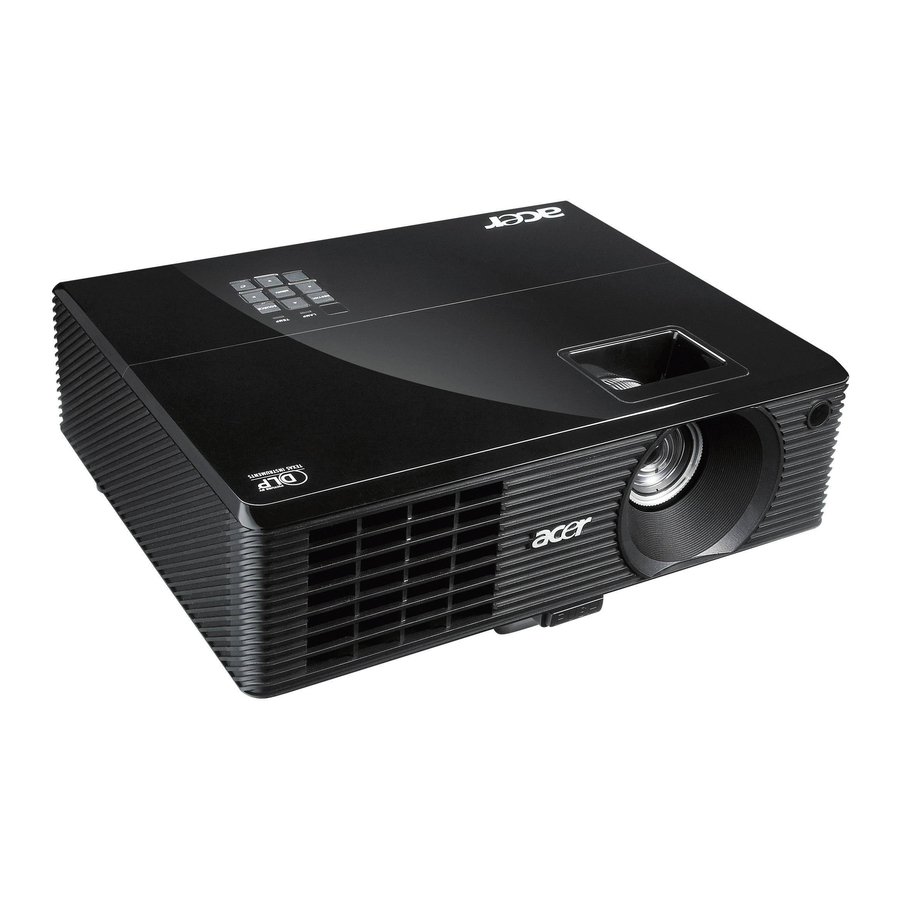 Acer X1110 Installation