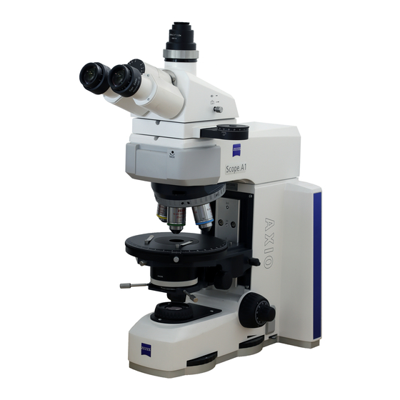 Zeiss Axio Scope.A1 Pathology Microscope Manuals
