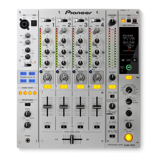 Pioneer DJM-850-K Manuals