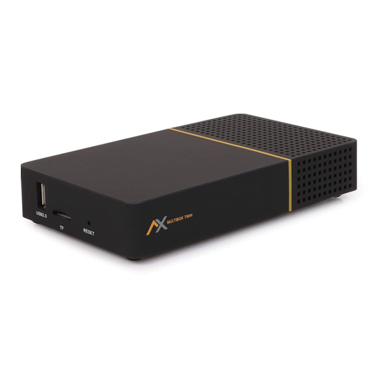 AX MULTIBOX TWIN Quick User Manual