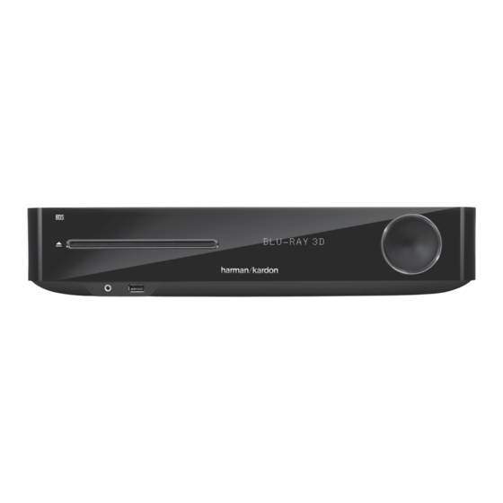Harman Kardon BDS 275 Quick Start Manual