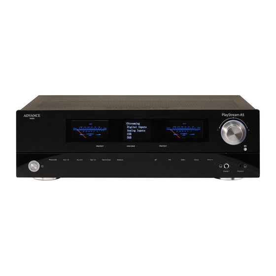 Advance Paris PlayStream A7 Quick Start Manual