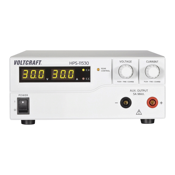 VOLTCRAFT HPS-11530 Power Supply Manuals