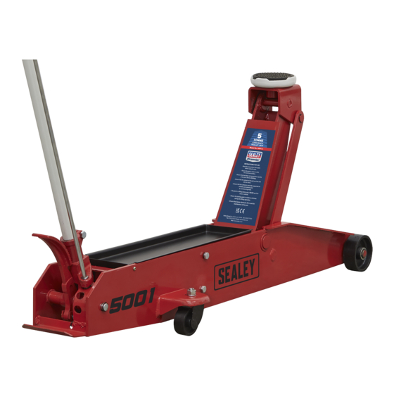 Sealey TJ5 Quick Start Manual