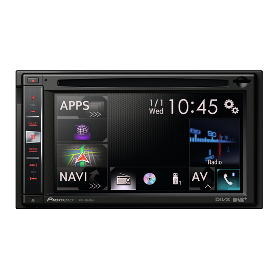 Pioneer AVIC-F960DAB Operation Manual