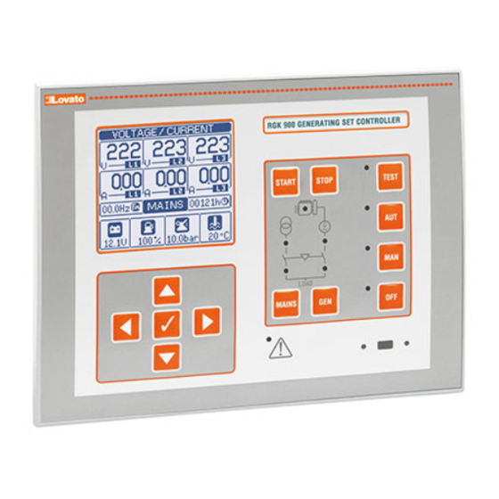 User Manuals: Lovato Electric RGK900 Controller