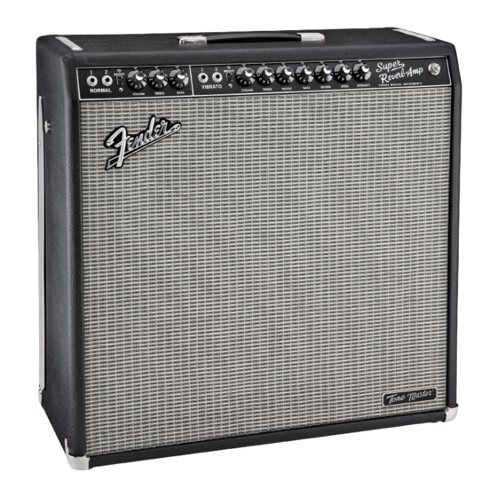 Fender Tone Master Super Reverb Owner's Manual