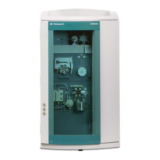 Metrohm 850 Professional IC Anion MSM-HC-MCS Manual