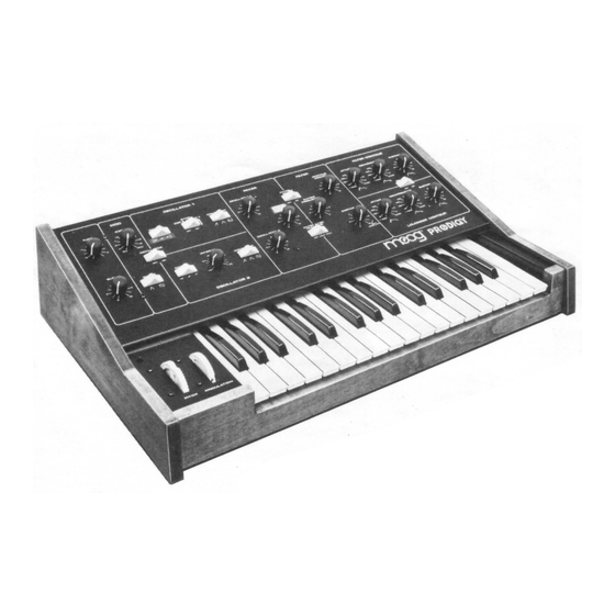 Moog Prodigy 336A Technical Service Information