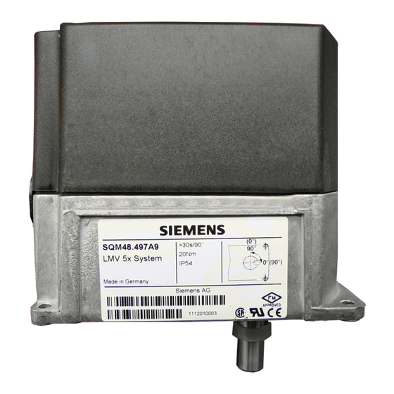 Siemens SQM45 Series Manuals