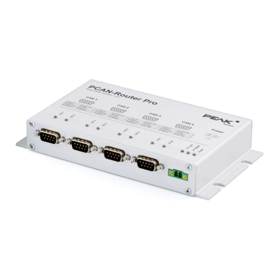 Peak PCAN-Router Pro User Manual