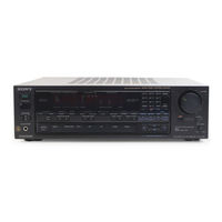 Sony STR-AV910 - Fm Stereo / Fm-am Receiver Operating Instructions Manual