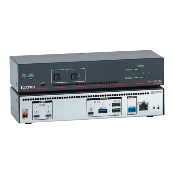 Extron electronics SW USB Pro Series Setup Manual