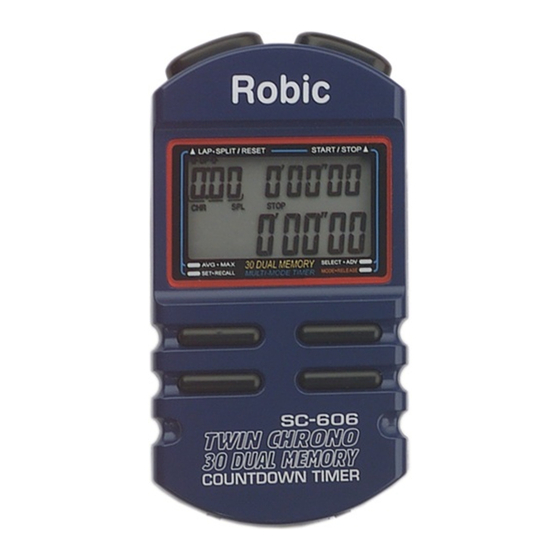 Robic SC-606 Instructions Manual
