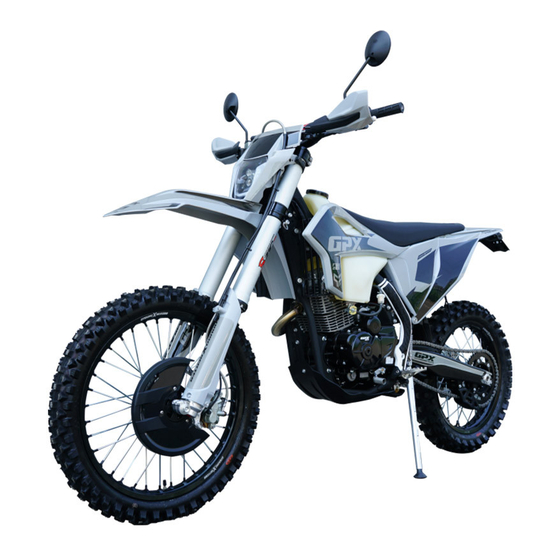 GPX MOTO 250e Owner's Handbook Manual