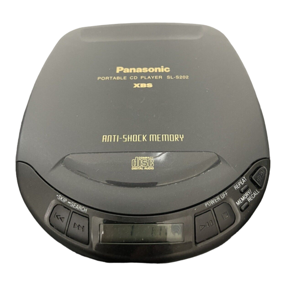 Panasonic SL-S202 Operating Instructions Manual