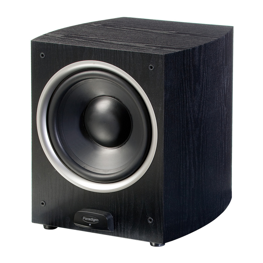 Paradigm PDR-80 Owner's Manual