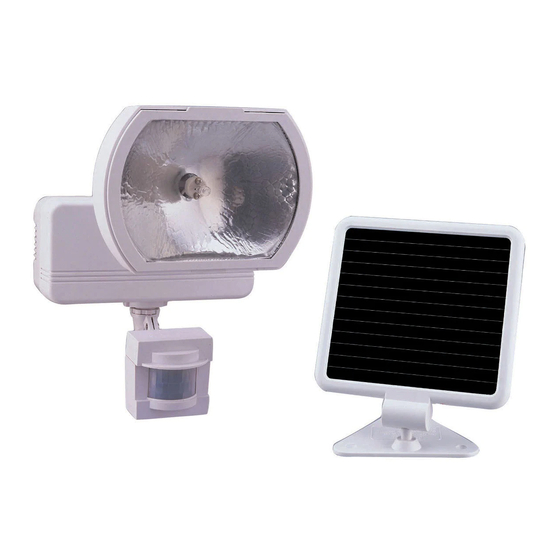 Heath Zenith Solar Powered Motion Sensor Light SH-7001 Owner's Manual