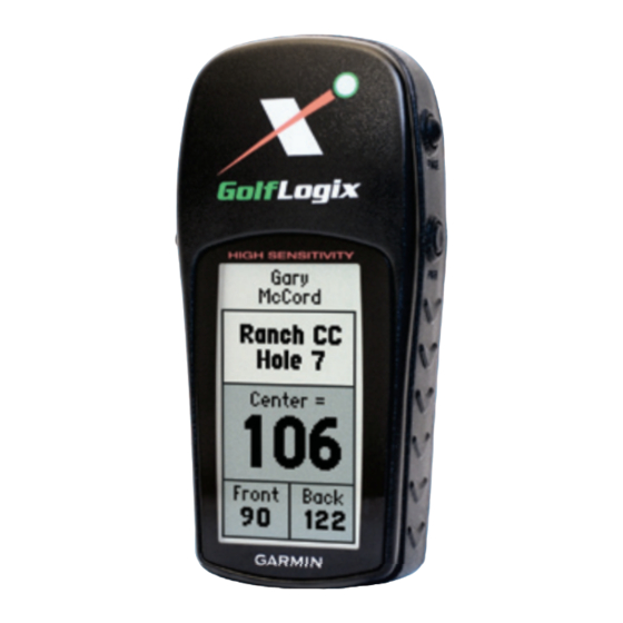Garmin GolfLogix GPS User Manual