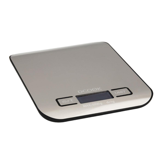 User Manuals: DCOOK 7919013 Kitchen Scale