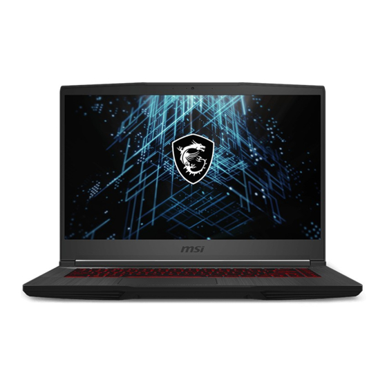 MSI GF63 Thin 11SC-498XIT Manuals